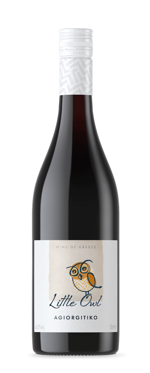 Little Owl Agiorgitiko red wine bottle